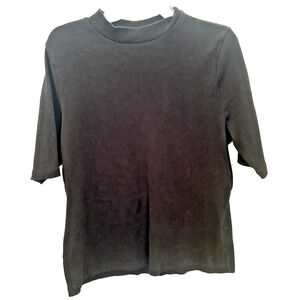 Maeve by Anthropologie Sweater Top Womens X-Large Black Stretch Minimal Preppy